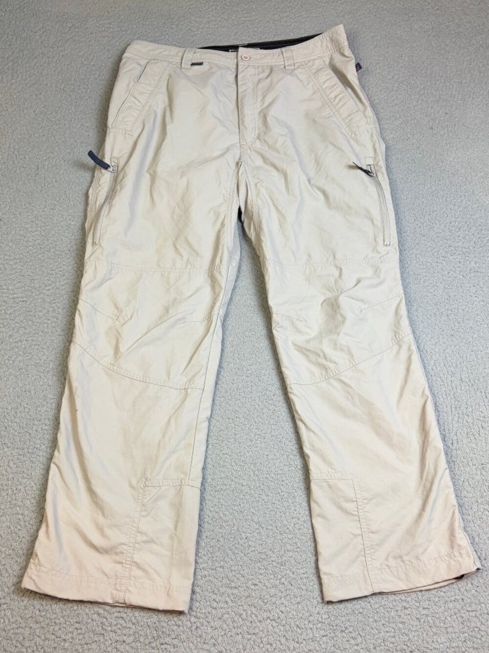 Berghaus Hiking Pants Mens Size 33X30 Beige Outdoor Nylon Zip Pockets